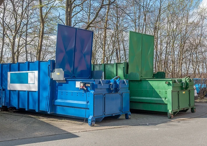 Portable waste compactor hire services 