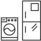 Fridges freezers washing machines electronic waste removal icon