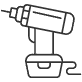 Drills saws waste removal icon