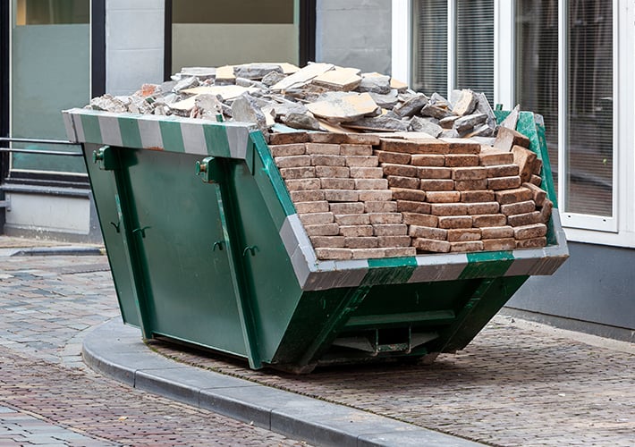 Construction waste management bin