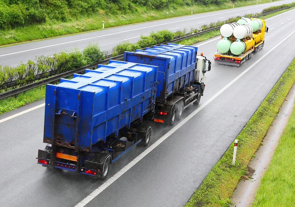 Hazardous waste disposal trucks