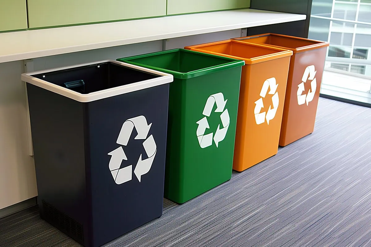 recycing bins office waste